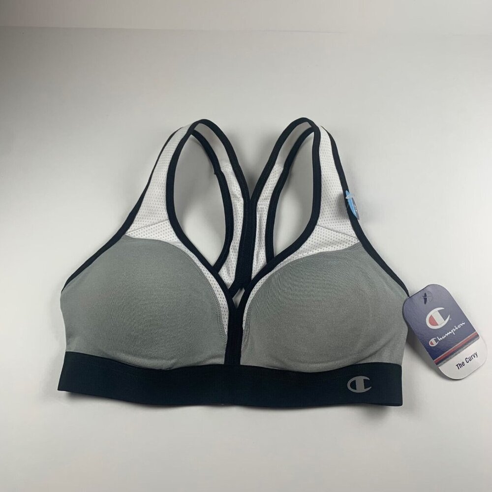Champion Womens Activewear Curvy Medium-Impact Racerback Sports Bra Size XS NWT